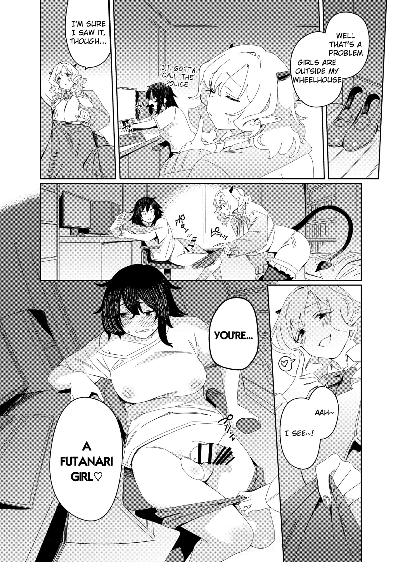 Hentai Manga Comic-Gal Succubus to Futanari Neet-Read-7